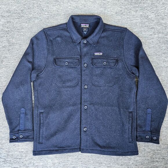 Patagonia Other - Patagonia Men's Navy Blue Wool-Blend Button Jacket